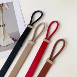 PU Leather Knotted Belt for Women Vintage Thin Waistband Female Fashion Simple Dress Shirt Decorative Girdle Waist Straps