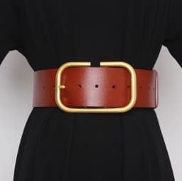Women's runway fashion genuine leather Cummerbunds female Dress Corsets Waistband Belts decoration wide belt R3109