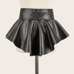 Y166 Dress Corset Belt Fashion Leather Pleated Skirt Peplum Belt