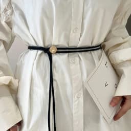 Fashion Solid Color Leather Rope Simple Sweater Coat Decorative Free Size Thin Long Belt Ladies Knot Waist Chain