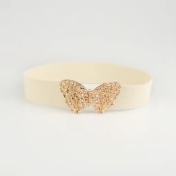 Fashion Butterfly Elastic Waistband Elegant Cummerbund Women Dress Buckle Belt Strap Waist