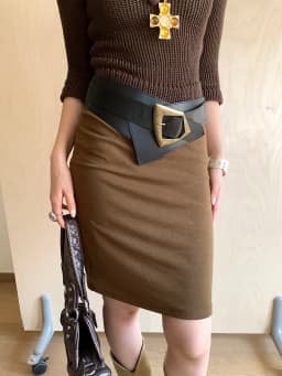 Rivet Belt With Button Head Decoration Waistband With Skirt Vintage Elastic Wide Leather Belt Versatile And Simple Corset