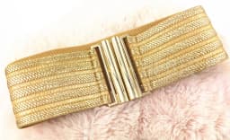 Women's Fashion Elastic Gold Cummerbunds Female Dress Corsets Waistband Belts Decoration Wide Belt R2192