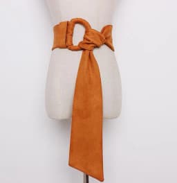Women's Runway Fashion Faux Suede Leather Cummerbunds Female Dress Corsets Waistband Belts decoration Wide Belt R1685