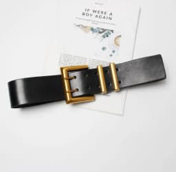 Women's Fashion Vintage Genuine Leather Cummerbunds Female Dress Corsets Waistband Belts Decoration Wide Belt R3095