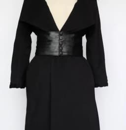 Women's runway fashion black leather elastic Cummerbunds female Dress Corsets Waistband Belts decoration wide belt R808