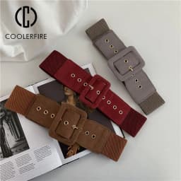 Women's Elastic Belt Fashion Corset High Quality Wide Belts For Woman Waistband Luxury Brand Dress Stretch Trouser Belts DT076