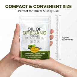 60 Count Oregano Oil Black Seed Oil Softgels Herbal Plant-Based Natural Supplement Capsules for Immune & Digestive Support
