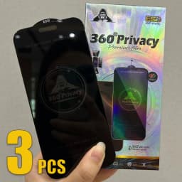 3pcs 360° Privacy ESD Tempered Glass ANTI STATIC Screen Protector Film For iPhone Duo 18 Pro Max 17 Air 17E 16 Plus 15 14 13