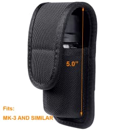 Molded OC/Mace Spray Pouch, Top Flap Pepper Spray Holster for MK3 OC/Mace Pepper Spray Black Pouch Hidden Snap
