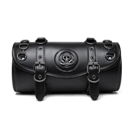 Motorcycle Saddlebag Leather Too PouchesStorage Suitable for Front Fork&Handlebar, RoadTrip Essential, Daily Commute