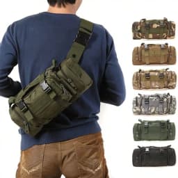 Outdoor Portable Waist Bag, Bicycle Bag, Durable Versatile Crossbody Bag, High Quality Nylon Chest Bag With Adjustable Strap