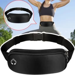 Running Waist Bag for Phone Lightweight Waterproof Adjustable Cycling Belt Pouch Reflective Strip Invisible Sports Fanny Pack