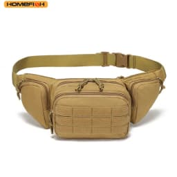 HOMEFISH Tactical Waist Pack Outdoor Hiking Waist Bag Sports Functional Bag Cycling Bag Bum Bag Multi-functional Tool Shoulder