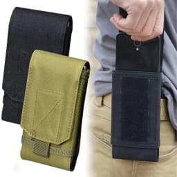 1Pc Outdoor Molle System Tactical Camouflage Mini Nylon Waist Pack 6in Phone Holder Sport Waist Bag Outdoor Sports Phone Bag