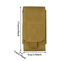 1Pc Outdoor Molle System Tactical Camouflage Mini Nylon Waist Pack 6in Phone Holder Sport Waist Bag Outdoor Sports Phone Bag