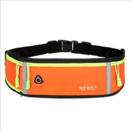 Reflective Waterproof Sports Kettle Waist Bag with Headphone Jack Ultra-Thin Running Waist Bag Trendy Simple and Portable