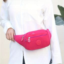 Lightweight Fanny Pack Crossbody Sling Bag, Multi Zipper Pockets Adjustable Wide Strap Waist Purse, Chest Bag for Women Running