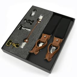Deepeel 1Set 3.5*125cm Business Men Suspender Luxury Multi-set Suit 3/6 Clips Work Suspenders DIY Leather Elastic Male Jockstrap