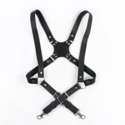 Deepeel 2.5cm Wide Faux Leather Men's Suspenders 2 Clip Hooks Adjust Strap Harness Man Braces Adult Costume Suspender Jockstrap