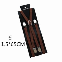 4 Clips On 1.5CM Wide Men Suspenders Women Elastic Adjustable Adult Braces Suspender Kids Children Boys Girls Accessories