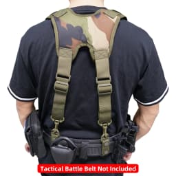 Tactical Tool Belt Suspenders 1.5 Inch Black Police Outdoor Combat Harness