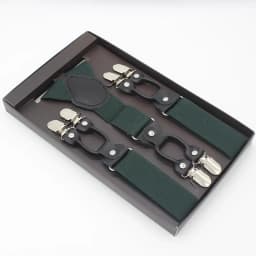 3.5*120cm Man's Fashion Suspenders Genuine Leather 6 Clips Brace Male Vintage Casual Wedding Party Trousers Strap
