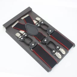 3.5*120cm Man's Fashion Suspenders Genuine Leather 6 Clips Brace Male Vintage Casual Wedding Party Trousers Strap