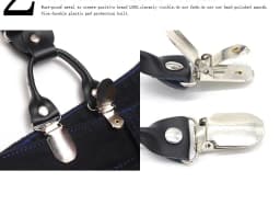 3.5*120cm Man's Fashion Suspenders Genuine Leather 6 Clips Brace Male Vintage Casual Wedding Party Trousers Strap