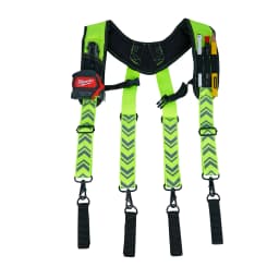 KUNN Tool Belt Suspenders Padded Carpenter Construction Electrician Work Suspender with Attachment Loops for Men
