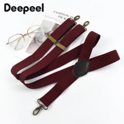 1Pc 3.5*120cm Adults Men's Suspenders 3 Clips Hook Buckle Man Harness Braces Elastic Strap Jockstrap Suspender Pants Accessories