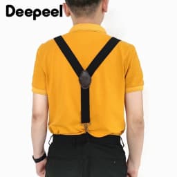 1Pc 3.5*120cm Adults Men's Suspenders 3 Clips Hook Buckle Man Harness Braces Elastic Strap Jockstrap Suspender Pants Accessories