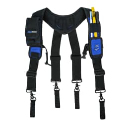 Magnetic Suspenders Tool Belt Suspenders with Large Moveable Phone Holder Pencil Holder, Adjustable Size Padded Suspends