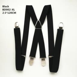 Adult Size Solid Color Men Suspenders 2.5CM Wide Elastic Strap X- Back Adjustable Braces for Women Pants Stays