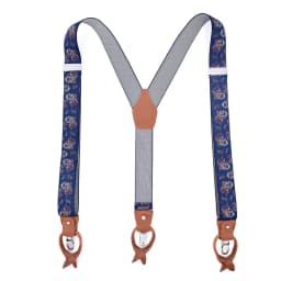 Leather Suspender Men Suspenders giarrettiere Male Casual suspensorio button-end Trousers Strap Father/Husband's Gifts NBD9123