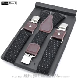 Men's Suspenders Fashion Leather Suspender Men Casual Suspensorios Trousers Strap 3.5*120cm Gift For Dad High Quality Tirantes