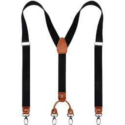 2.5cm 4 Clips Suspenders Clips for Men Y-Back Jeans Hook Buckle Adjustable Pant Braces Straps for Shirt Suit Pants Suspender