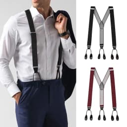 Fashion Man's Button Suspenders PU Leather Braces Adjustable Elastic Bretelles Y-Back Ligas Tirantes New Size 3.5*120cm