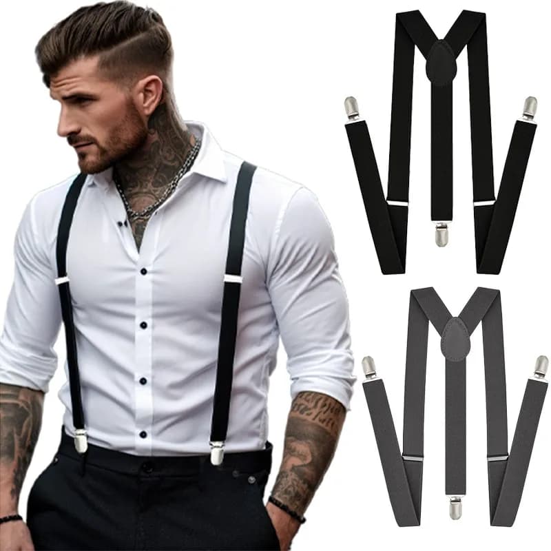 Suspenders For Men Pants Apparel Adult Suspender Man Shirt Dress Women Wedding Party Solid Colors Suit Skirt With Braces Straps