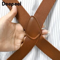 Deepeel 3.5*125cm Adult Men's Suspenders 2 Clip Elastic Strap Harness Men Braces Jockstrap Suspender for Pants Shirts Belts