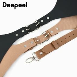 1Pc Fashion Men's Suspenders Vintage Faux Leather Strap Men Suspender Braces Harness Punk Chest Shoulder BeltApparel Accessories