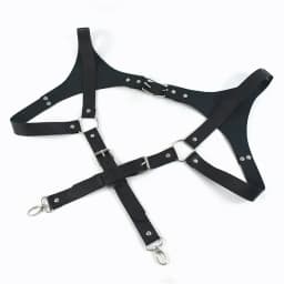 1Pc Fashion Men's Suspenders Vintage Faux Leather Strap Men Suspender Braces Harness Punk Chest Shoulder BeltApparel Accessories