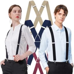 Elastic Polyester Suspenders Men 4 Clips Vintage Men's Women Suspender Trousers Wedding Suspension For Skirts Suspenders 4 Clip