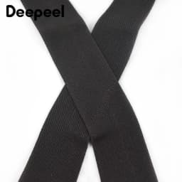 1Pc Deepeel 5*120cm New Fashion Wide Men's Suspender Pants Black Hook Buckle 4 Clip Stretch Male Jockstrap Work Braces Accessory