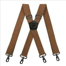 Deepeel 3.8cm Wide Men‘s Elastic Suspenders Black X-Shaped Adjustable Stretch Back Braces with 4 Clip Plastic Connect Clasps