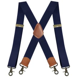 Vintage Suspenders for Men Heavy Duty Big and Tall X-Back 4 Snap Hooks Adjustable Elastic Trouser Braces, Gift for Dad Husband