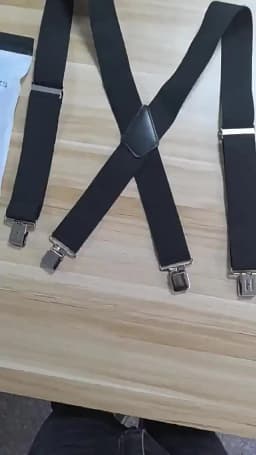 5cm Men Suspenders High Elastic Adjustable 4 Strong Clips Suspender Straps Heavy Duty X-Shaped Back Trousers Braces
