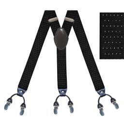 Fashion Suspenders for Men Heavy Duty Big Tall Y-back 6 Metal Clips Adjustable Elastic Trouser Braces Fathers Day Gifts for Dad