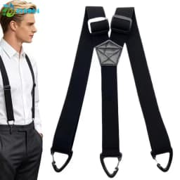 ●1Pc Y-Type Back Design Tactical Hidden Suspenders For Men Heavy Duty Work Under Clothes Daily Wear Accerssories