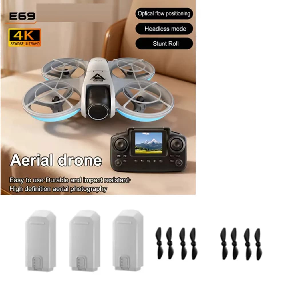 E69 Mini Drone Battery Original Spare Parts 3.7V 500mAh / Propeller Blades / Use For E69 Max Drone Parts